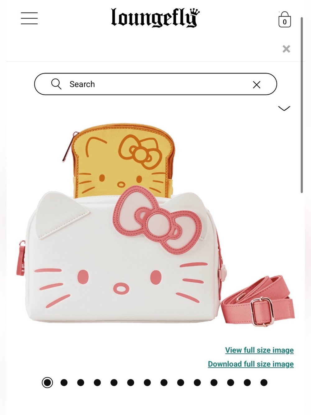 Sanrio Hello Kitty Breakfast Toaster Crossbody Bag in White, Pink & Yellow